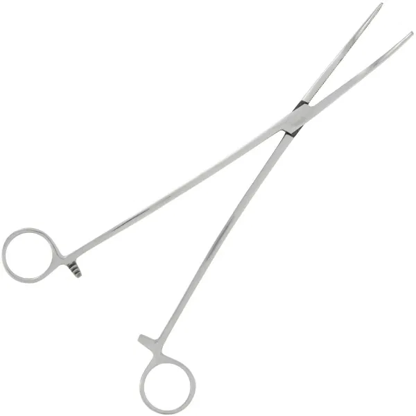NGT 10" Stainless Steel Curved Forceps - Image 3