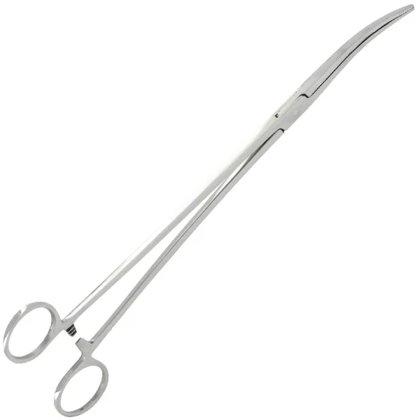 NGT 10" Stainless Steel Curved Forceps - Image 4