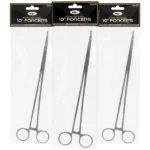 NGT 10" Stainless Steel Curved Forceps