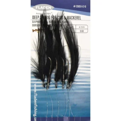 Black Feathers 6 Hook Size 2/0
