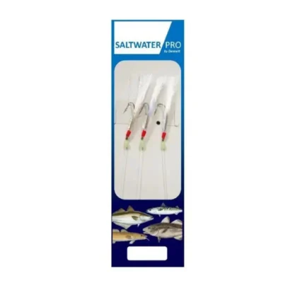 Saltwater Pro By Dennett 3 Hook White Flash-A-Boo - Hook Size 2