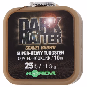 Korda Dark Matter Tungsten Coated Hooklink 25lb Gravel/Brown