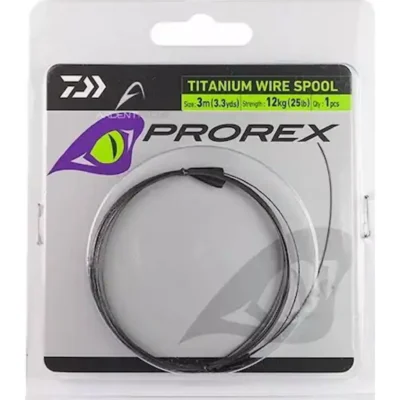 DAIWA Prorex Titanium leader material, 3m, 18kg /40lb  grey, 3m-spool