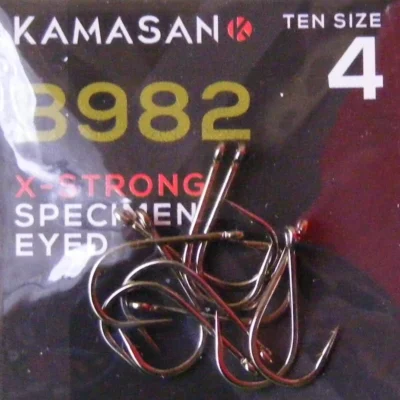 Kamasan B982 Eyed Barbed X Strong size 4