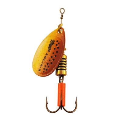 Mepps Aglia Fluoro (Brown and Gold Size3)
