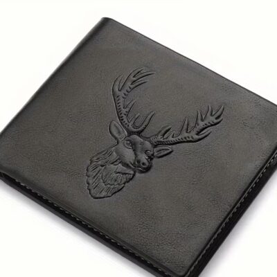 Stag Leather Wallet (Black)