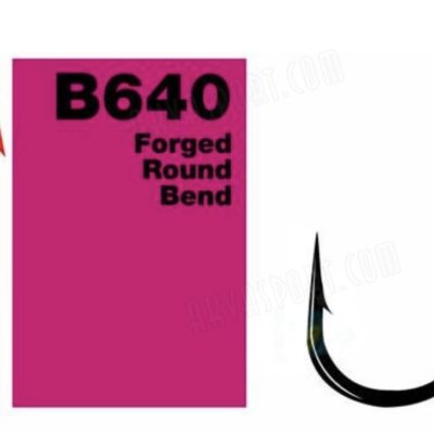 Kamasan B640 Forged Round Bend Spade End Hooks #24