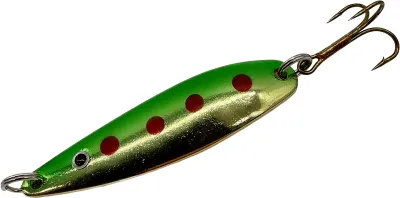 Abu Garcia Spoon Lure 10g Green Gold with Red Dots